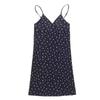 Kvinner Sexy Mini Kjole Sommerklær Halterkjole Mote Femme Festkjoler Blomstertrykt V-hals Stroppekjole for Kvinner