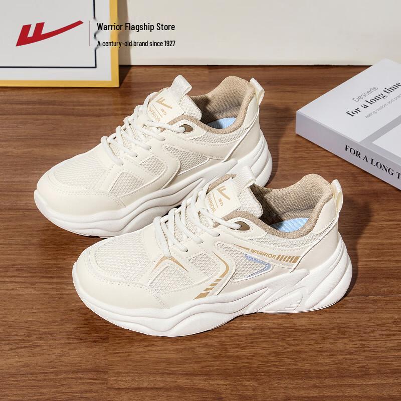 Warrior Women's Breathable Mesh Thick-Soled Casual Dad Shoes