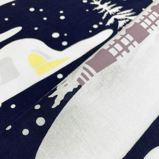 Dyeing Anbo Hand Towel Navy Authentic Dyed Cotton Tokuoka Made in Japan 35cm x 100cm "Kamakura Blue" 100%