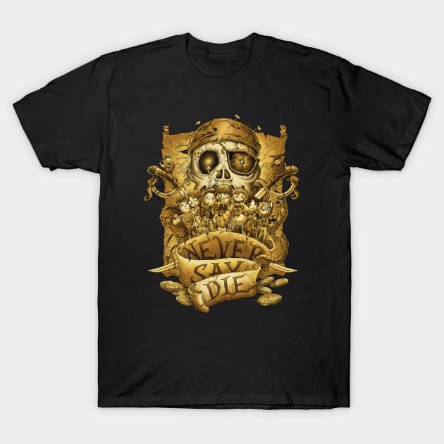 

Men Black Print T-shirt Neversay Die No-Cut Transfer Paper Print Cotton Tshirt 4XL чорний