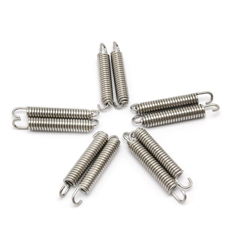 ZS Racing 2/6/10pcs Motorcycle Exhaust System Springs Fully Rotatable Stainless Steel Springs For Exhaust Middle Pipe