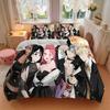 Fantasy School Uniforms Print 3Pcs Bedding Setduvet Cover With 2 Bedropillowcase Home Birthday Gift