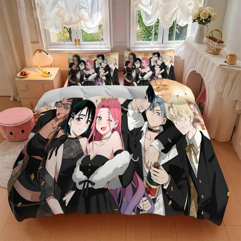 Fantasy School Uniforms Print 3Pcs Bedding Setduvet Cover With 2 Bedropillowcase Home Birthday Gift