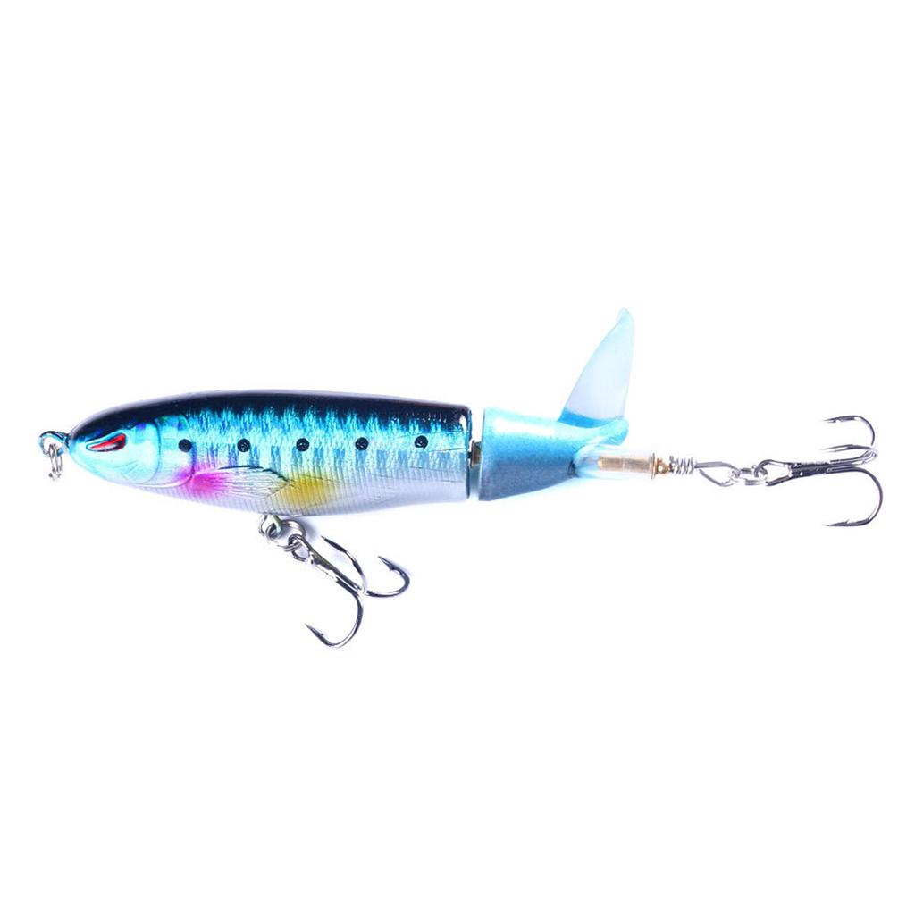 10Pcs Propeller Rotating Hard Baits Fish Hook Propeller Baits Soft Rotating Tail Artificial Baits Hard Crankbait