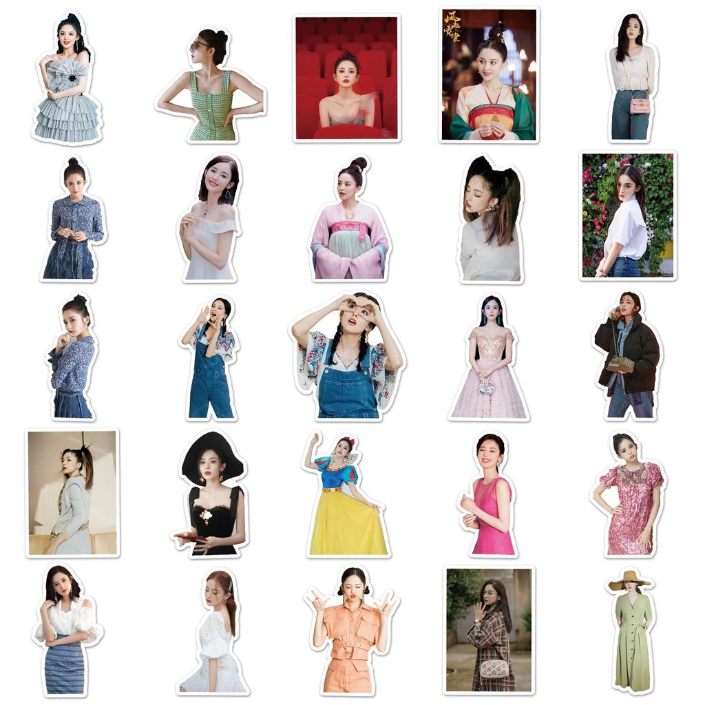 50 Gulina Zha Trendy Star Hand-Painted Stickers for Notebooks, Planners, Suitcases, and More
