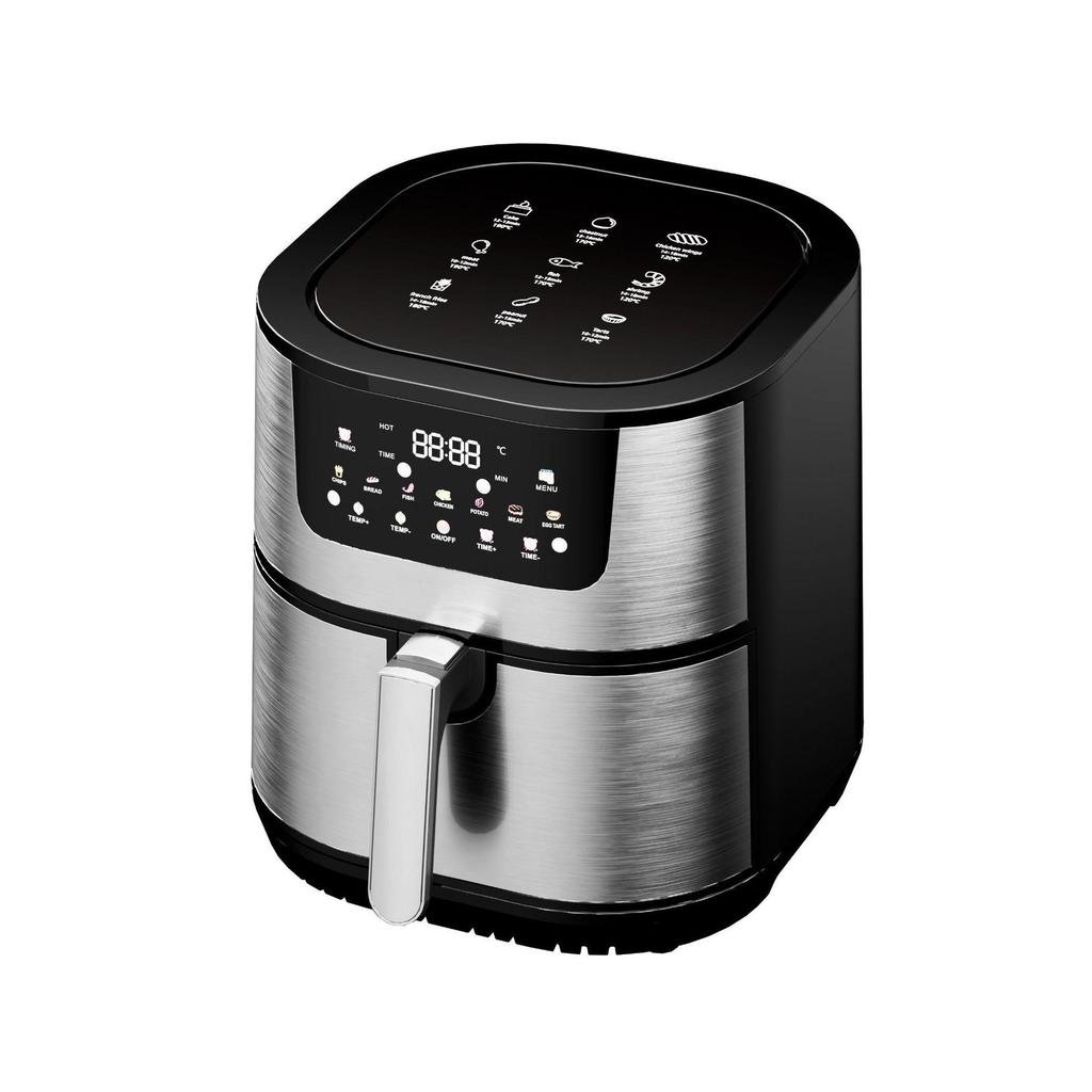 15L Large Capacity Air Fryer with Visual Baking and Integrated Stainless Steel Electric Oven