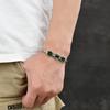 New Chinese Punk Style Men's Bracelet Green Crystals Auspicious Pattern Retro Unisex Fashion Accessory Trendy Streetwear Jewelry