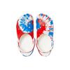 Crocs Classic Floral Pattern Durable Non-Slip Clogs Unisex Sandals White Blue Red 205453-928