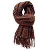 New imitation cashmere plaid thickened scarf women's atmosphere warm autumn and winter white soft fringed shawl scarf