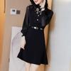 Fall Dress Womens 2022 New Western Fashion Hepburn Style Waist Waist Thin Black Skirt
