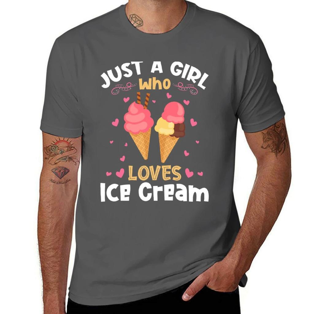 Just A Girl Who Loves Ice Cream Tshirt Dry Fit Athletic Short Sleeve Shirt