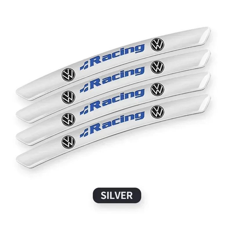 

VW GTI GOLF 2026 Hot For VW VOLKSWAGEN 4pcs Aluminium Alloy Sport Emblem Car Wheel Hub Stickers For Volkswagen VW Touran Beetle