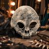 Comfortable Skull Mask Halloween Half Face Mask, Horror with Adjustable Strap, Masquerade Costume for Men Adults, Cosplay Party Props Hollowed Eye