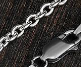 S925 Silver Vintage Distressed O-Shaped Cross Chain Necklace for Men and Women