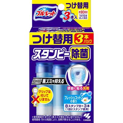 Bluelet Stampy Disinfecting Effect Plus Toilet Cleaner Fresh Cotton Refill Approximately 90 Days Supply X 1 Stick Type