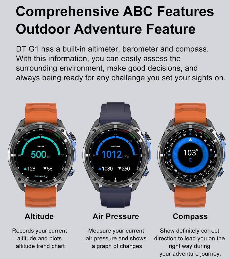 2026 Neue Herren Outdoor 1000mAh Bluetooth Akku GPS Karte Smartwatch Eingebauter 4GB Speicher AMOLED Uhr Bluetooth Anruf Wasserdicht Sport Smartwatch