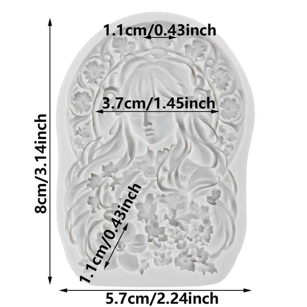 Goddess Silicone Molds Flower Lady Fondant Mold Cake Decorating Tools Cupcake Topper Candy Resin Clay Chocolate Gumpaste Mold