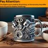 V8 Engines Stainless Steel Cup,Personalized Coffee Mug with Insulated Handle,Perfect for Car Lovers Gifts,Mechanics, Christmas,Living room decoration