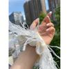 Ostrich Feather Hair Scrunchie Feather Hair Tie Hair Rope Headpieces for Women