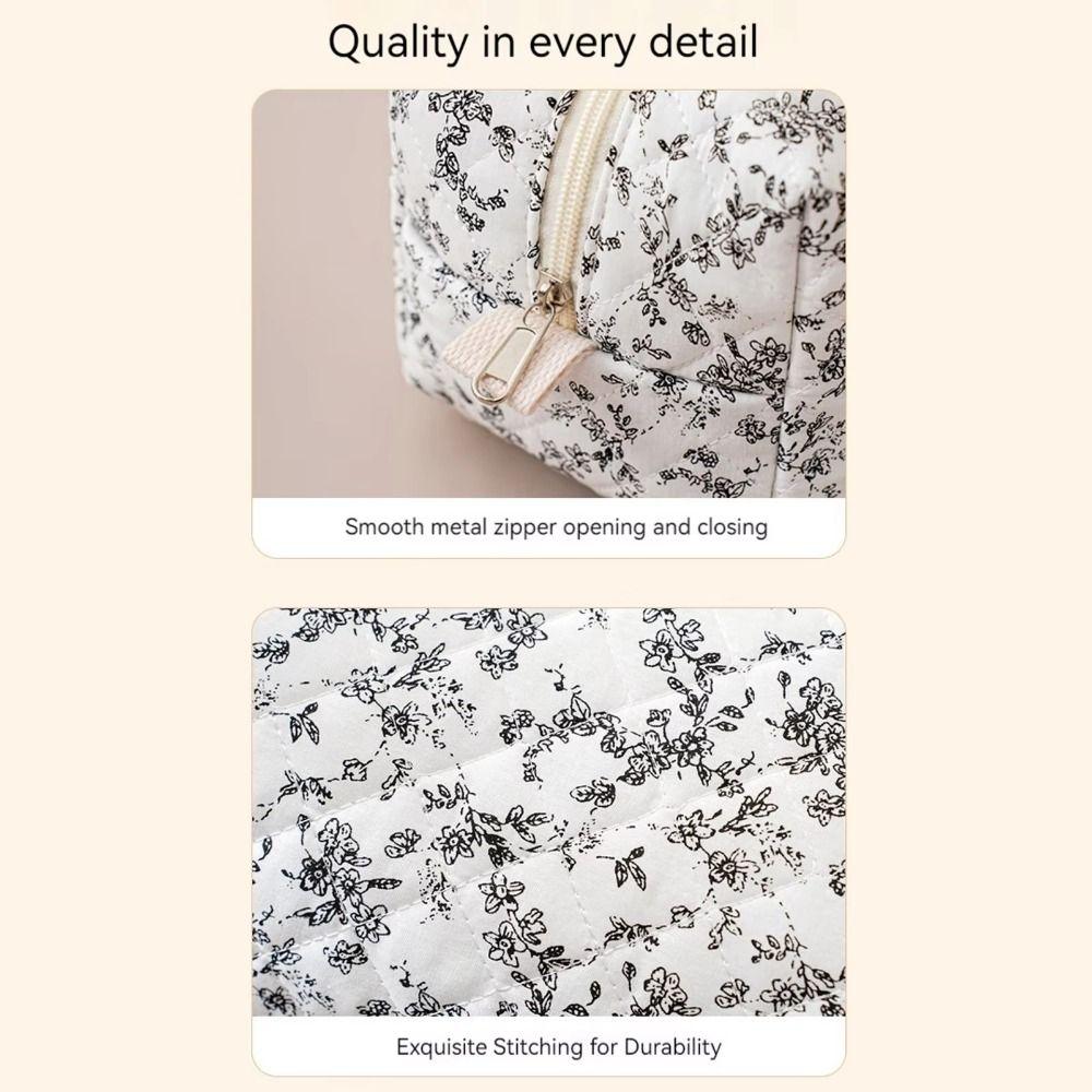 Soft Hair Dryer Storage Bag Large Capacity Dustproof Curling Iron Carrying Case Portable Quilting Cotton Cosmetic Bag