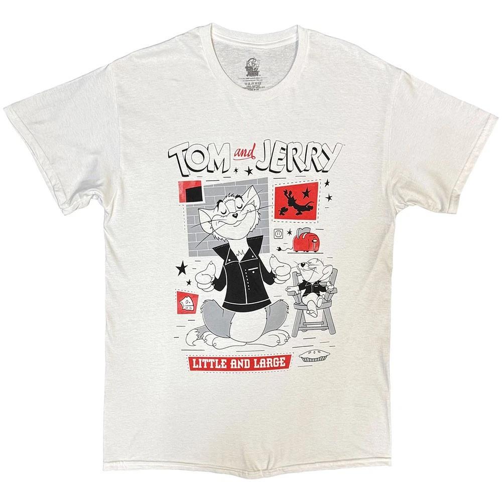 Tom Jerry Little Large Squares Licensed Tshirt Unisexs L
