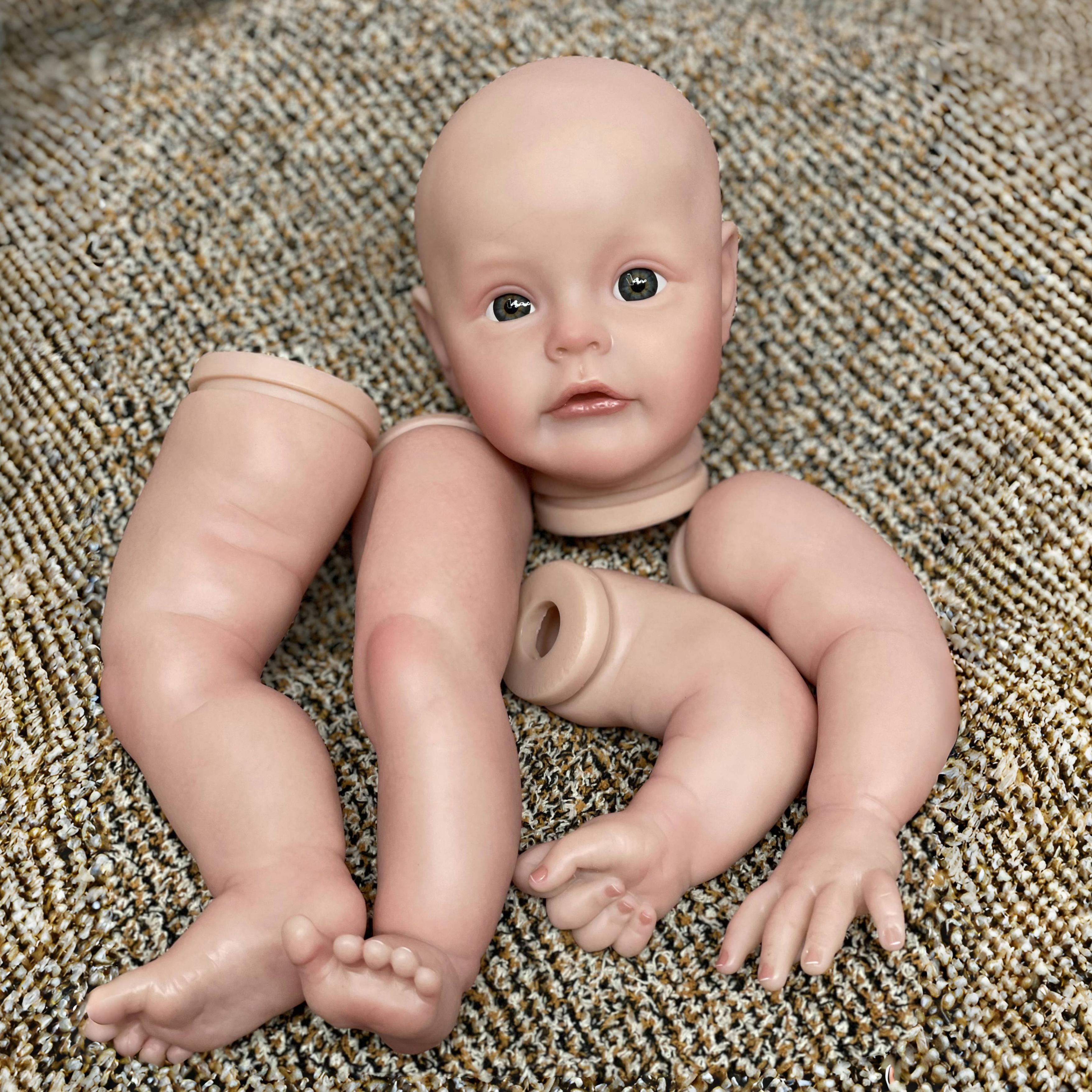 

22-дюймовые окрашенные наборы кукол реборн с тканевым корпусом, соберите сами