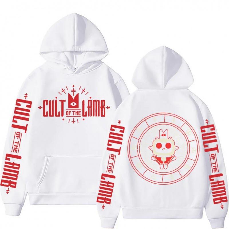 Anime Cartoon Game Cult Of The Lamb Hoodie Men Women Loose Casual Oversized Y2k Pullovers Fleece Warm Comfortable Top Female Male Clothing