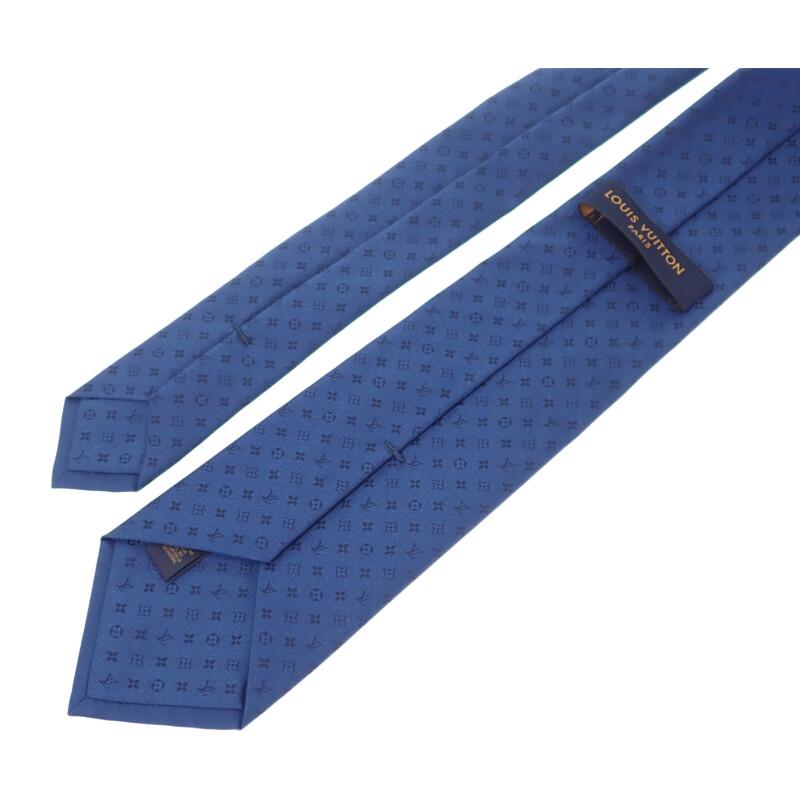LOUIS VUITTON  M75988 tie Navy silk mens