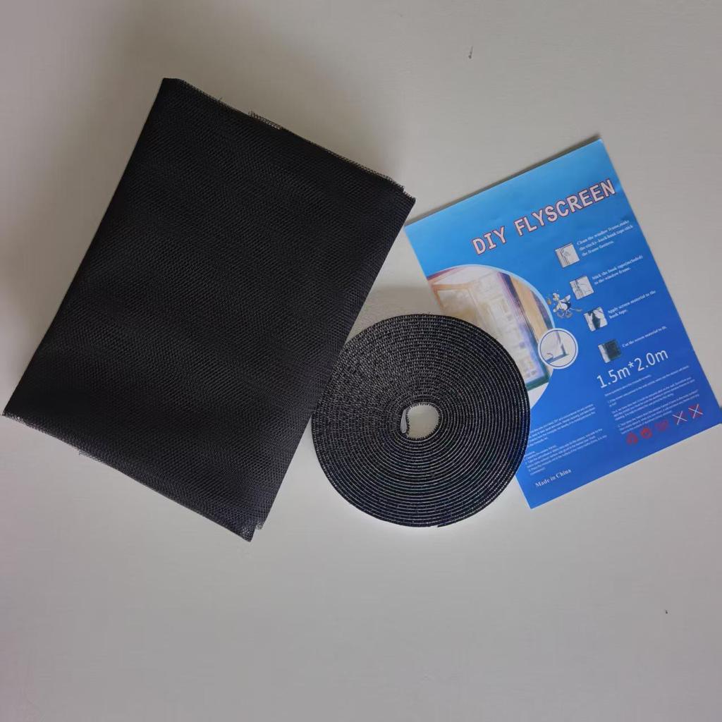 Summer Mosquito Protection Self-Adhesive Window Screen - Easy Install Mesh with Velcro