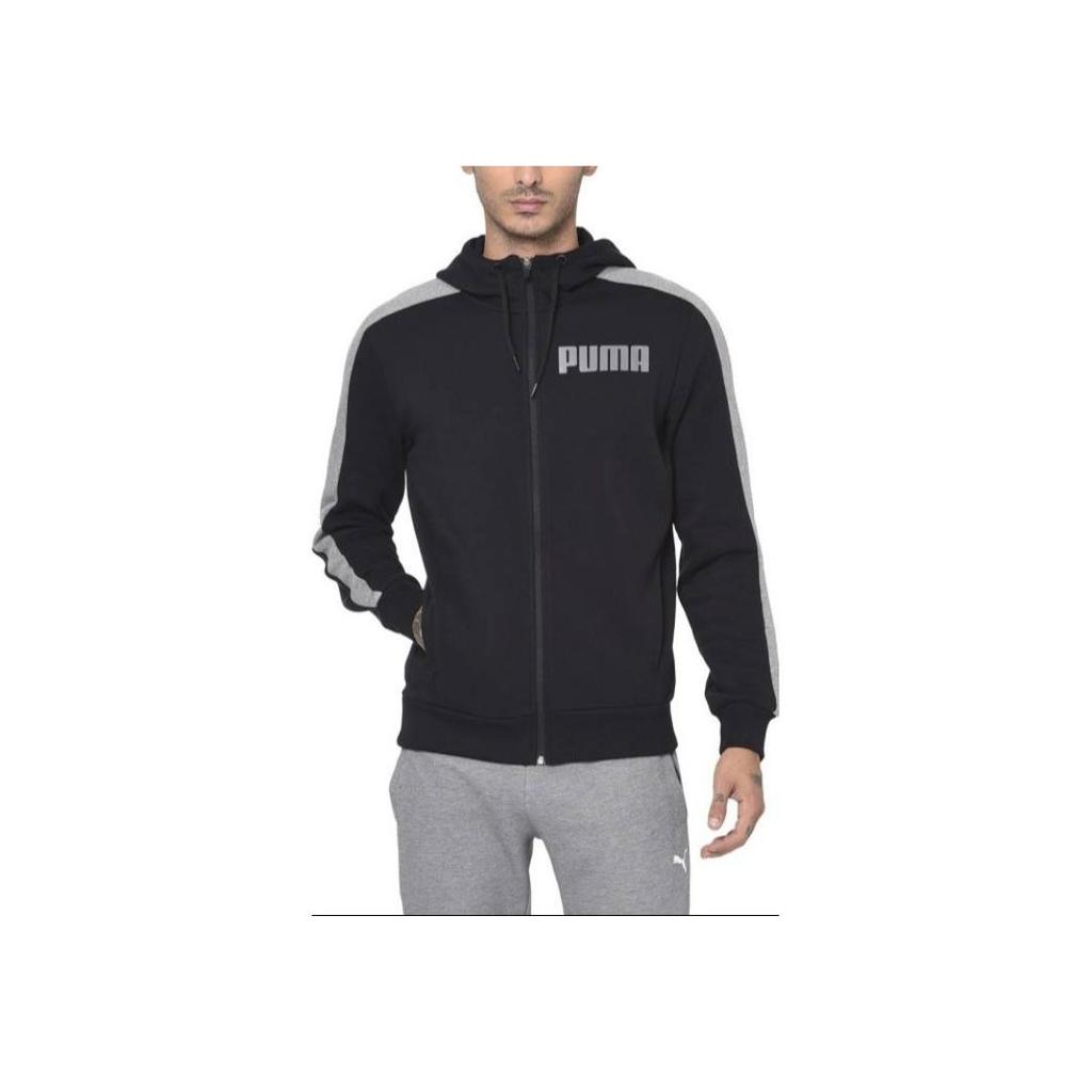 Puma Hooded Zip-Up Sweatshirt Jacket Men Tops Black 845162-01