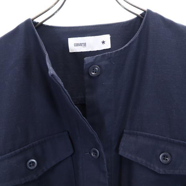 CONVERSE One-piece style No color coat Navy blue Thin Women Used