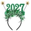 Celebration Hair Accessory for 2027 New Year, Glitter Headband with Bright Trim for Party Wear and Photo Booth Use