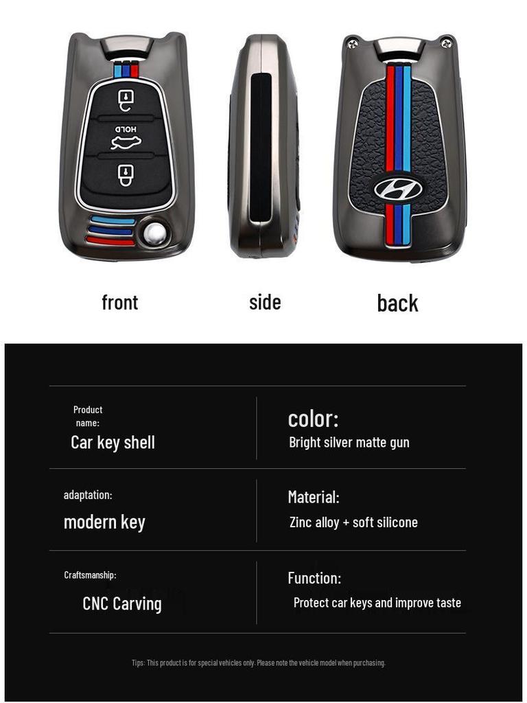 Key Shell Case for Beijing Hyundai: Elantra, Langdong, Reina, Sonata 8, ix35, Lingdong, ix25 Models