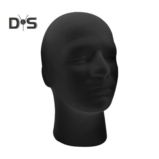 

Черный парик из пены, высокий мужской манекен, шиньоны, держатель для дисплея, шляпы, солнцезащитные очки, подставка для наушников, головные уборы, косметика, модель, опора для головы чёрный