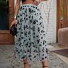 A Mid,length, Versatile, High,waisted, Slimming, Wide,swing Skirt For Women In Spring