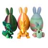 Colorful Rabbit Ear Egg Model 3D Printing Rabbit Egg Creative Easter Desktop Decor Festival Home Decoration Kid New Year Gift