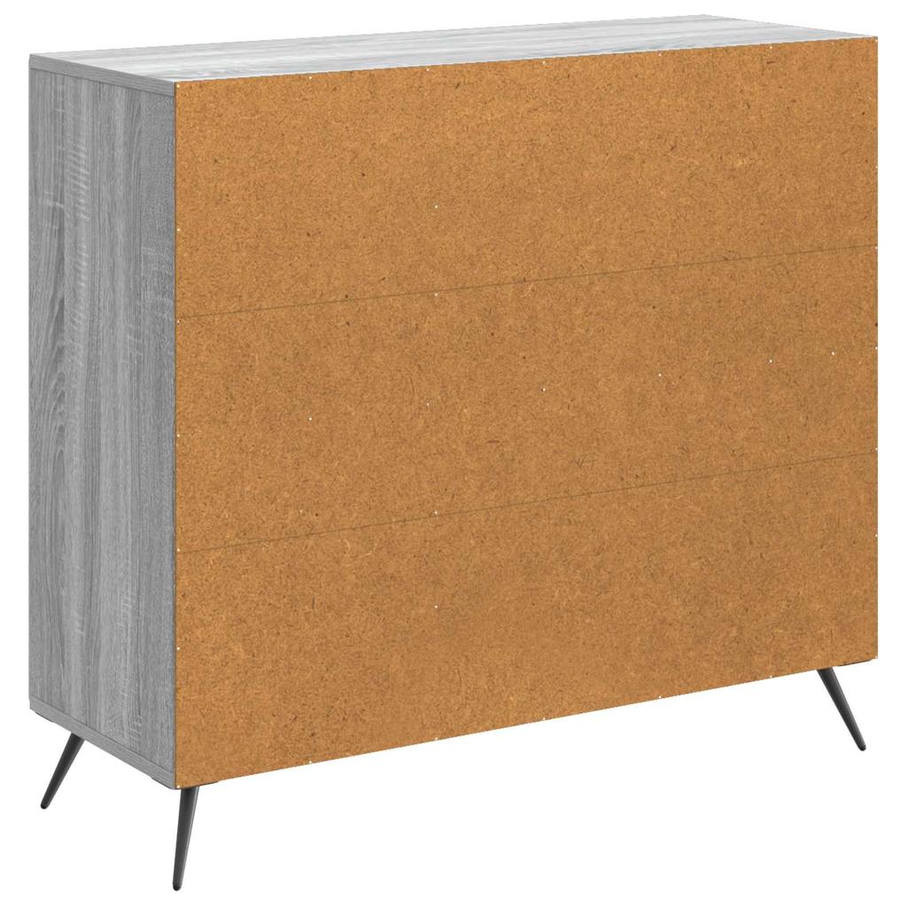 Sideboard Grey Sonoma 89 x 34.5 x 80 cm Engineered Wood