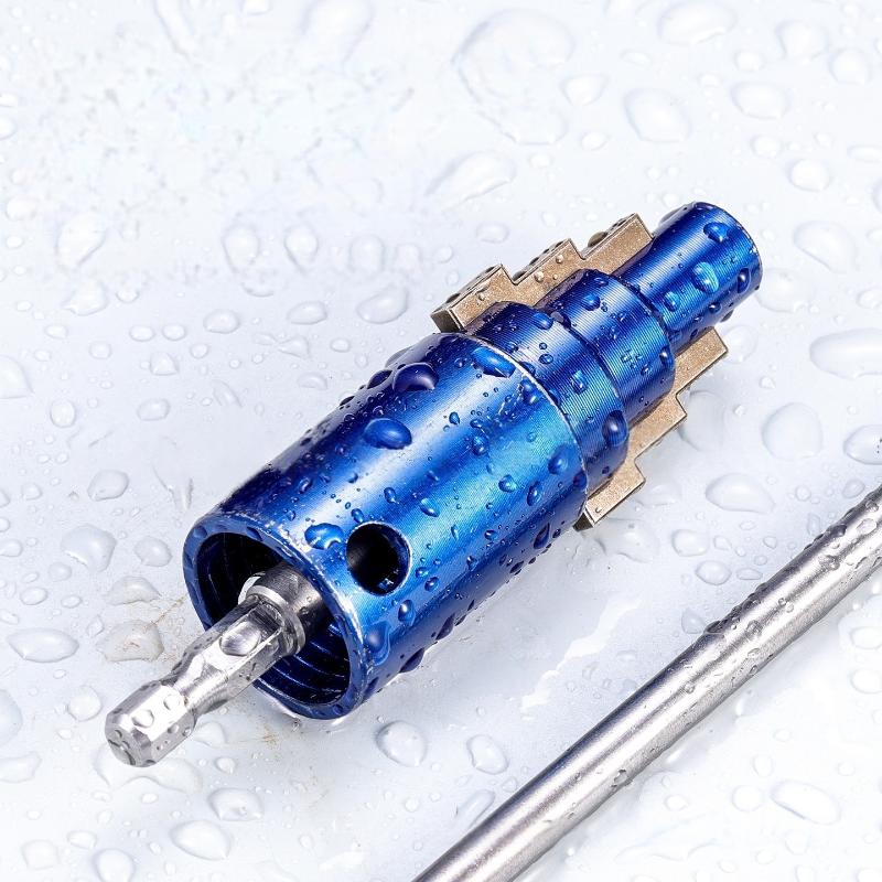 Universal 4/6 Points 1 Inch Broken Pipe Head Screw Extraction Set with Connecting Rod Faucet Angle Valve Wire Extractor Tool