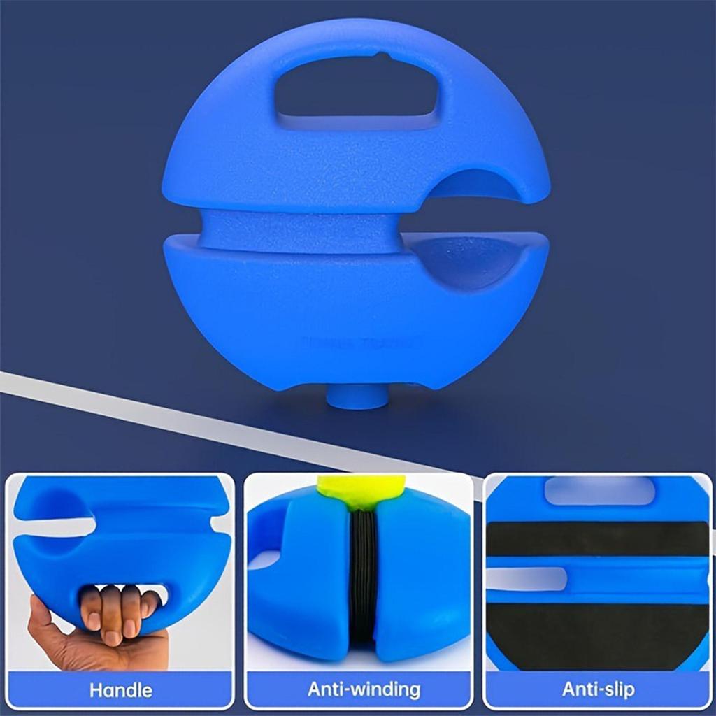 Tennis Trainer Rebound Ball for Beginner Indoor/Outdoor, Training Equipment with Elastic String Weighted Base, Portable Tennis Trainer for Kids Adults