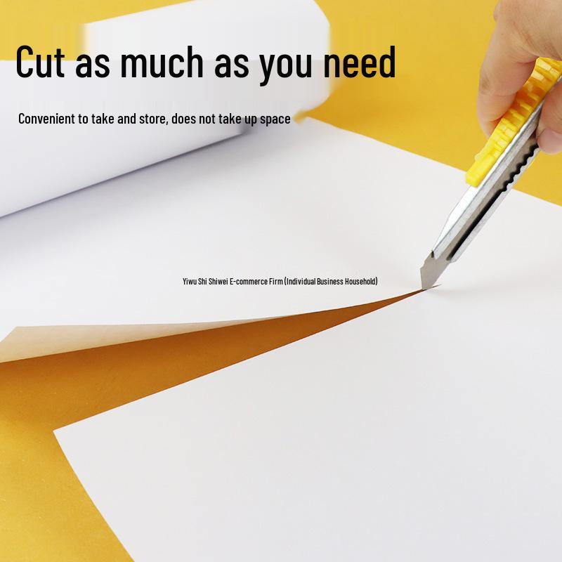 100-Meter Blank Graffiti Scroll: White Canvas for Children and Kindergarten Art