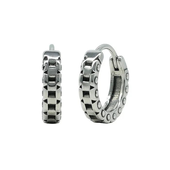 Steel Rhythm One-Touch Earrings