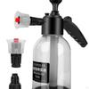 2.0L Auto Foam Pump Sprayer Manual Pressure Soap 12.4x33cm for Home Garden Cleaning