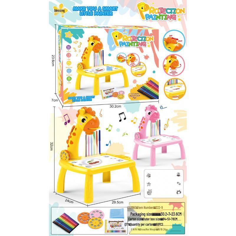 Children's Projection Drawing Board: Educational Graffiti Art Table for Toddlers