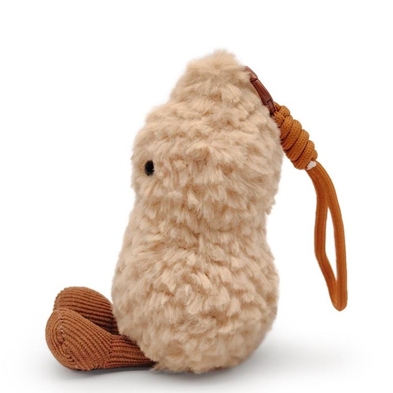 Adorabile Ciondolo Peluche Arachide Bambola Morbida Carina Regalo di Compleanno Festa per Donne Bambini Ciondolo Divertente per Borsa Portachiavi Decorazione Scrivania Casa