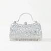 Gorgeous and Shiny Diamonds Rhinestones Tassels Handle Evening Bags for Party and Wedding Clutch Purse Designer Bags Handbags