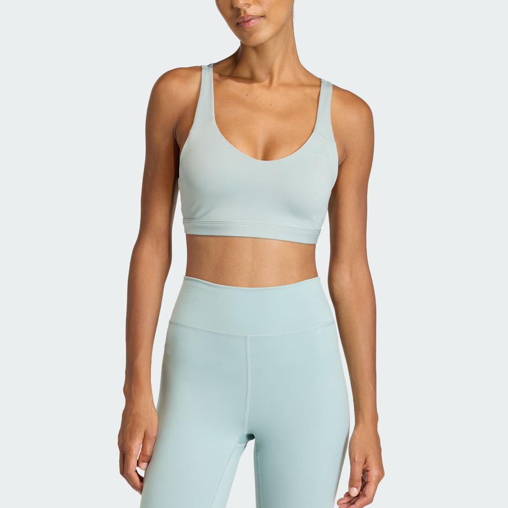 Adidas Essentials All Me V-Neck Quick-Dry Yoga Solid Sports Bra Women Sports Bra KA7259