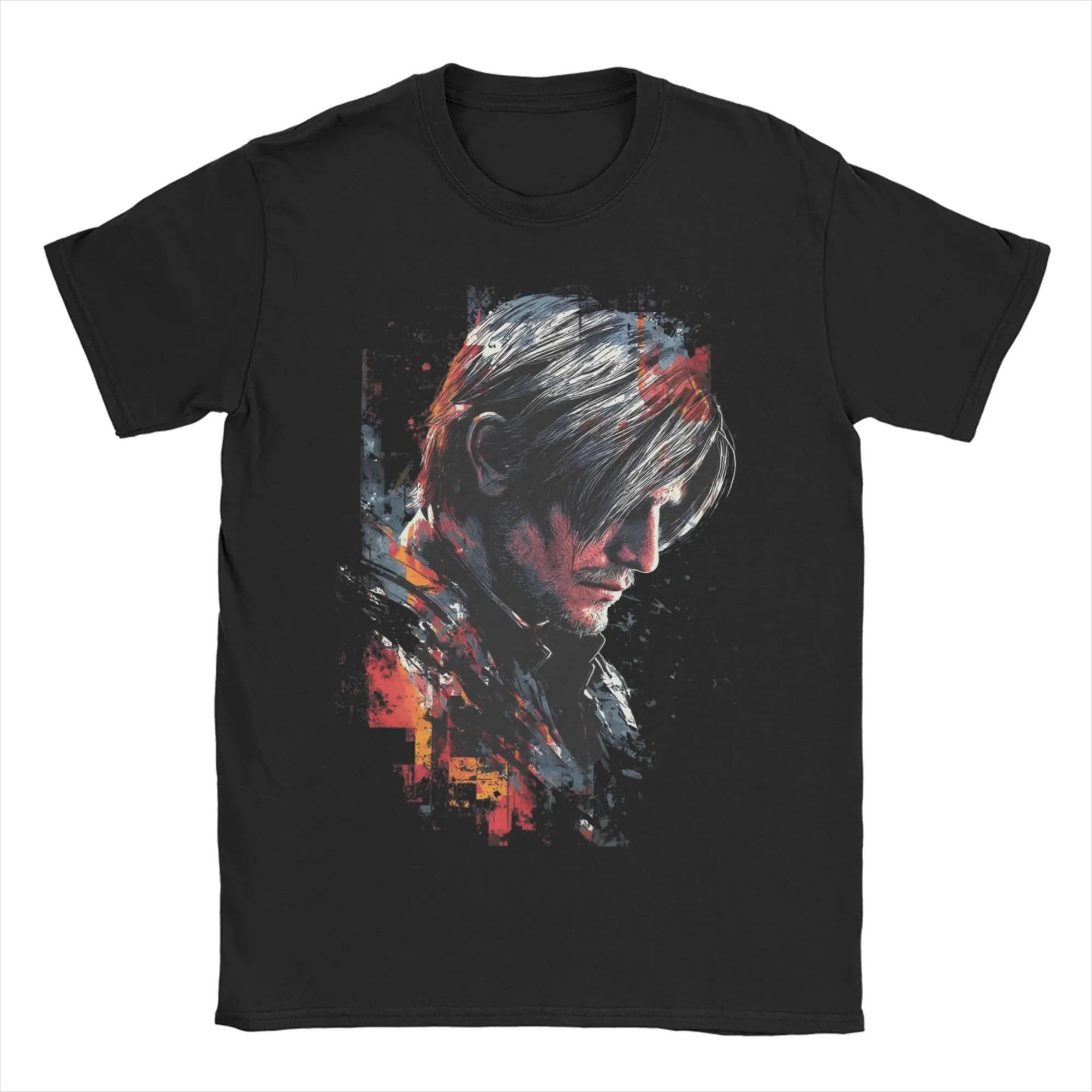 

Resident Evil Leon S Kennedy Dark Art Унисекс Футболка Хардкорное Игровое Хлопок Повседневный Топ с Коротким Рукавом Удобные Футболки S