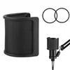 HLNWPJYCX Pop Filter Microphone Cover Reflection Filter Microphone Filter Noise Filter Noise Reduction Metal Microphone Sponge Included Black +
