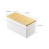 Yamazaki Jitsugyo 5060 Sewing Box White Approx. W27XD14XH13.5cm Tower Movable Tray with Handle