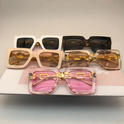Chic Square Frame Women's Sunglasses - European & American Fashion, UV Protection, Large Frame